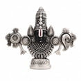 thumbnail image 1 of Resin Silver Finish Decorative Face Idol Figurine for Home & Office Table Accent | Elegant Handcrafted Style Showpiece, 1 of 4
