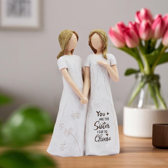 Resin Sister Figurine, Friendship Figurines for Women, Resin Ornament Sculpture Craft for Home Bedroom Living Room