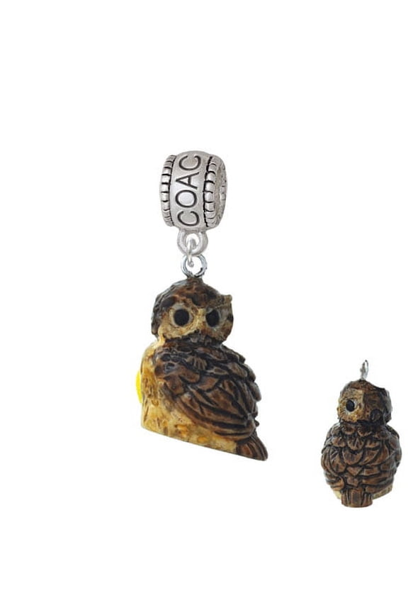 Resin Sitting Owl - Coach Charm Bead