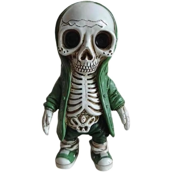 Resin Skeleton Sculpture with Hood, Cool Skeleton Figurines for Vehicle Dashboard Office Table TV Booth Shop Display, Ideal Gift for Christmas, Birthday