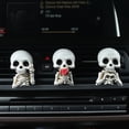 thumbnail image 1 of Resin Skull Car Decoration – Aromatherapy Bust Figurine for Halloween Auto Dashboard, 1 of 1