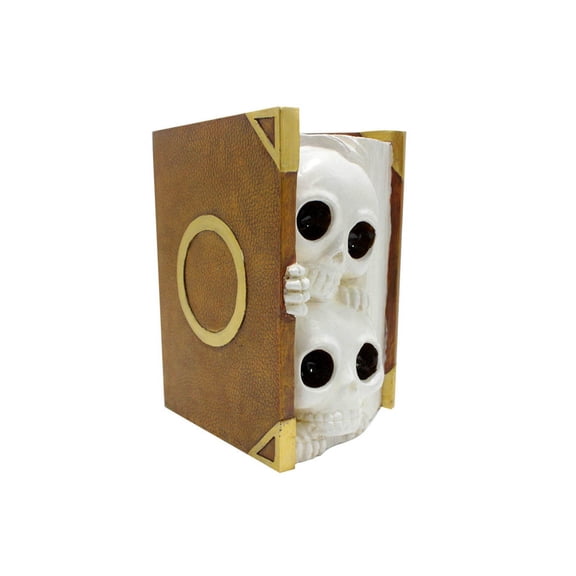 Resin Skull Planter Book Design With Hidden Skulls Drainage Holes For Indoor Outdoor Tabletop Patio Gothic Home Decor 1 Pack