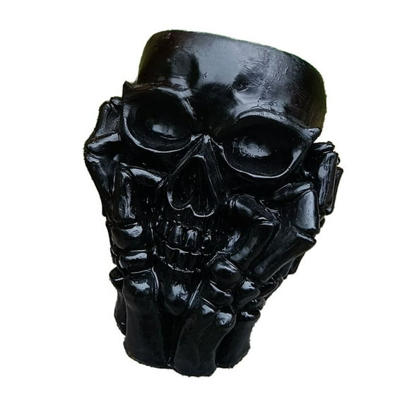 Resin Skulls Flower Pot Unique Plant Pots Skeleton Vase ZombieShaped Planter Pot Home Decor Halloween Decorations Black