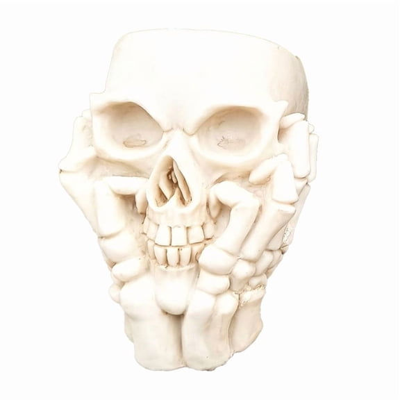 Resin Skulls Flower Pot Unique Plant Pots Skeleton Vase ZombieShaped Planter Pot Home Decor Halloween Decorations White