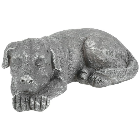 Resin Sleeping Dog Pet Memorial Stone for Pet Loss Remembrance