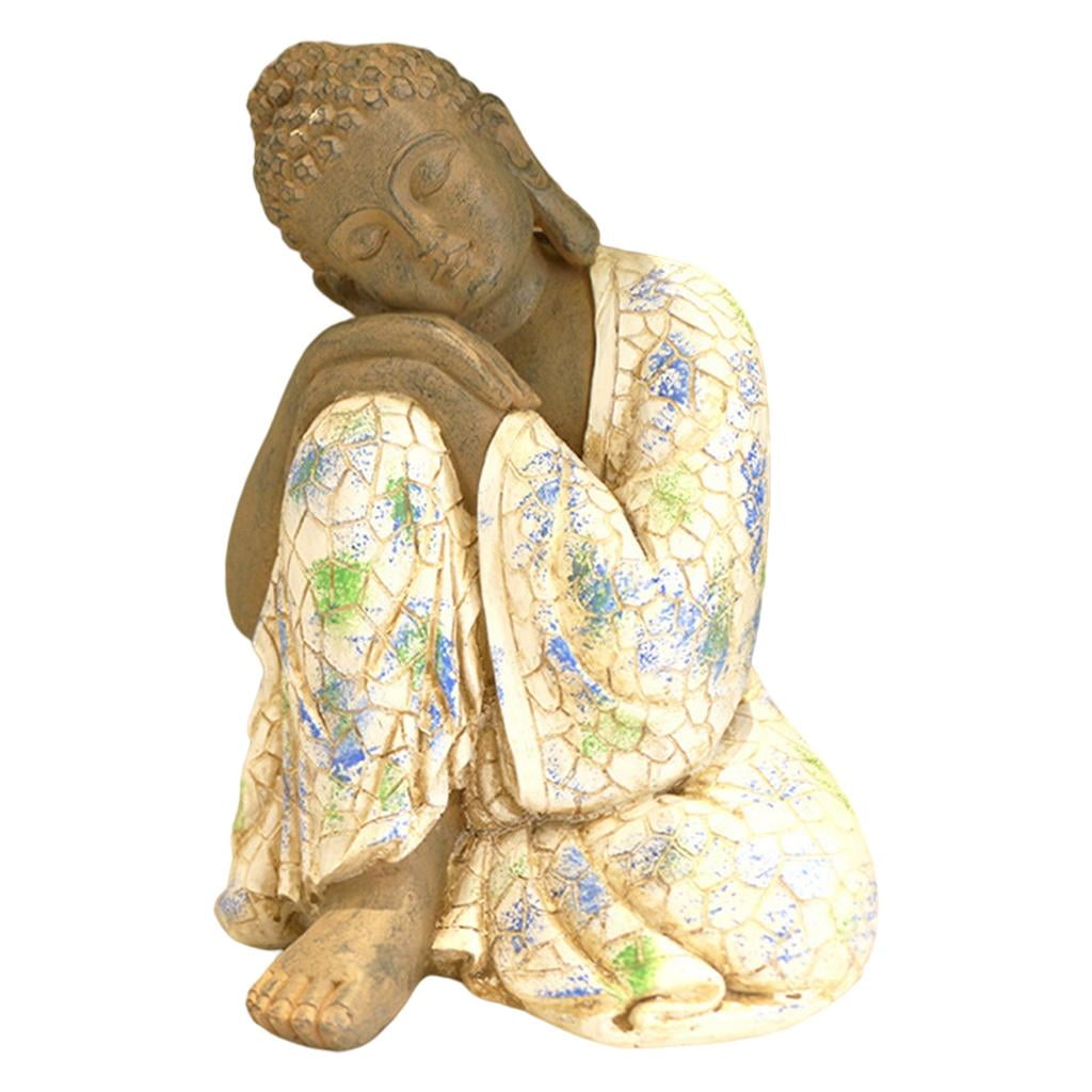 Resin Sleeping Statues Ornament Figurine, Garden Buddha Statue Sculpture Decor for Home,Garden,Patio,Porch Yard decor for art