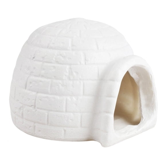 Resin Small Animal Hideout for Hamster Hedgehog Gerbil, Miniature Dome Shelter Ornament for Pet Cage, Desktop Decor and Small Animal Accessories, White
