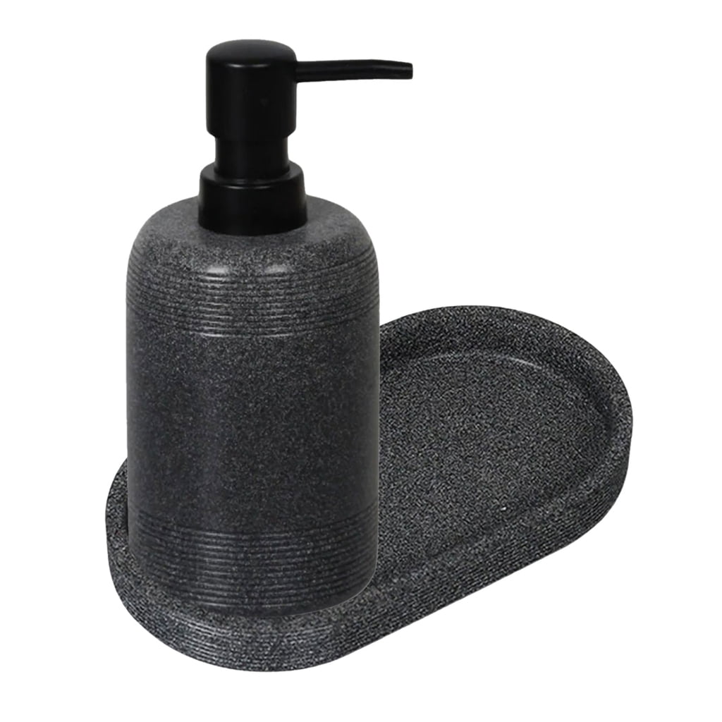 Resin Soap Dispenser Soap Holder Sandstone Texture 400ml Capacity 1PC Optional