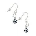 thumbnail image 1 of Resin Soccer ball Heart French Earrings, 1 of 1