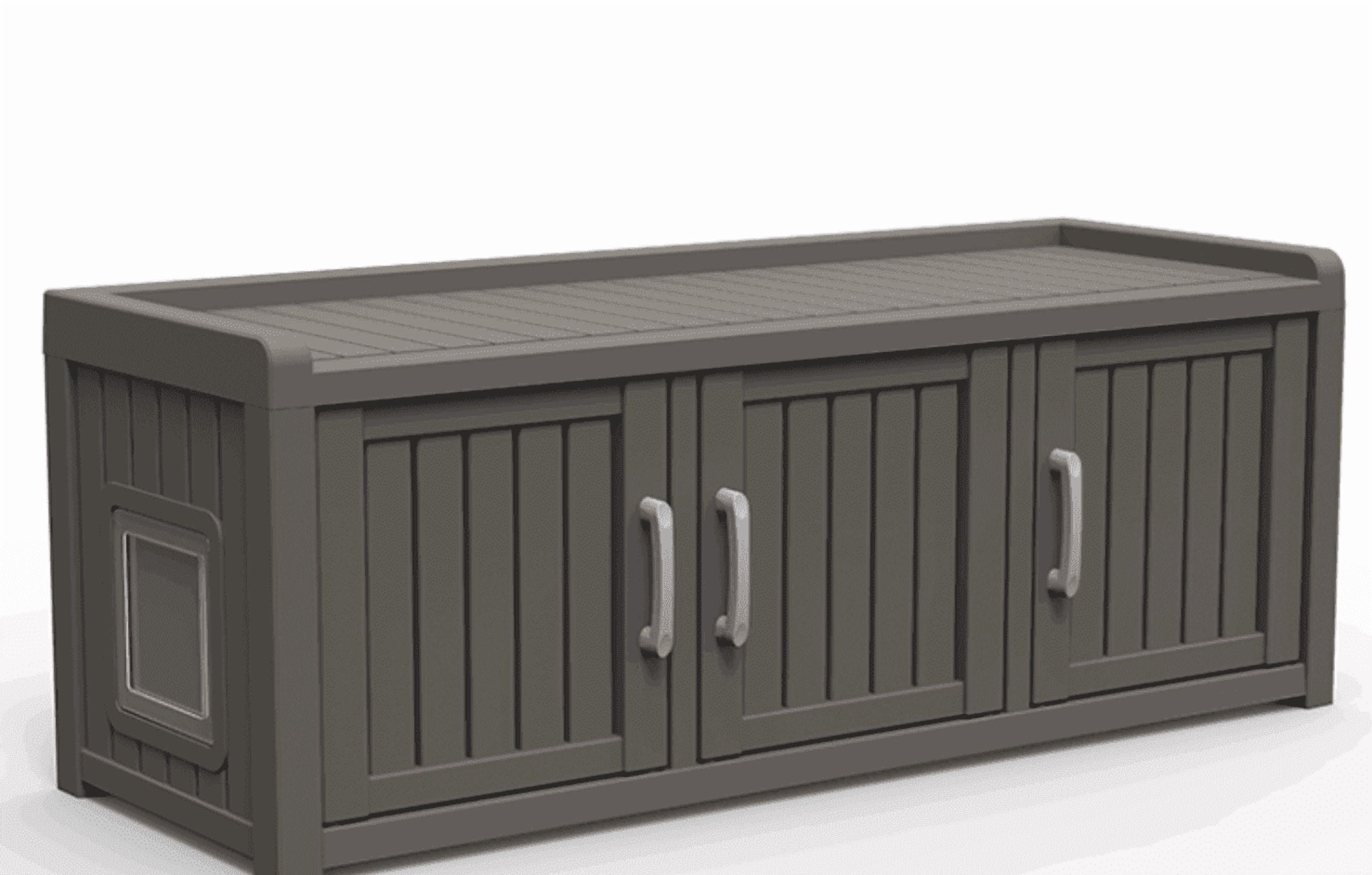 EasyUp Resin Space-Saving Hidden Cat Litter Box Enclosure for Small Spaces & Home Corners