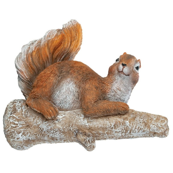 Resin Squirrel Tree Décor, Made of 100% Resin, Outdoor Décor – Measures 7 3/4" Long x 2 3/4" Wide x 5 3/4" High, by Fox RiverTM Creations