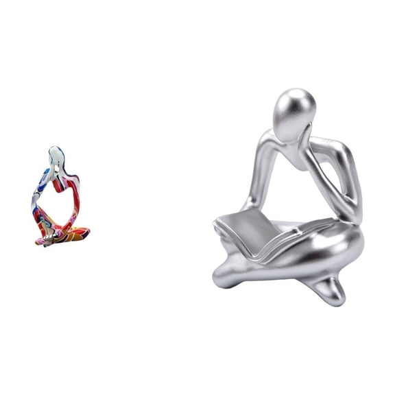 Resin Statue Abstract Sculpture Ornament Creative Polyresin Material for Living Room Bedroom Office Decor