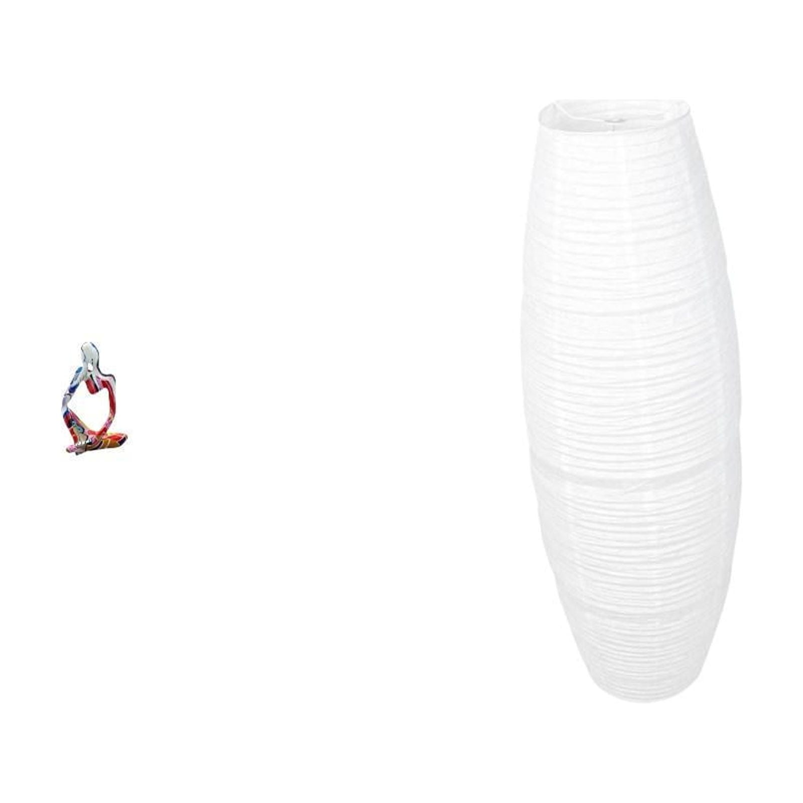 Resin Statue Floor Lamp Shade Figurine Abstract Design Modern Polyresin Paper Decor for Living Room Bedroom Office