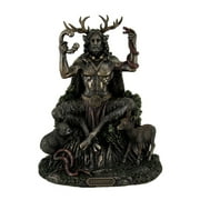 Resin Statues Cernunnos Celtic Horned God Of Animals And The Underworld Statue 9 Inch 7 X 8.75 X 5.5 Inches Bronze