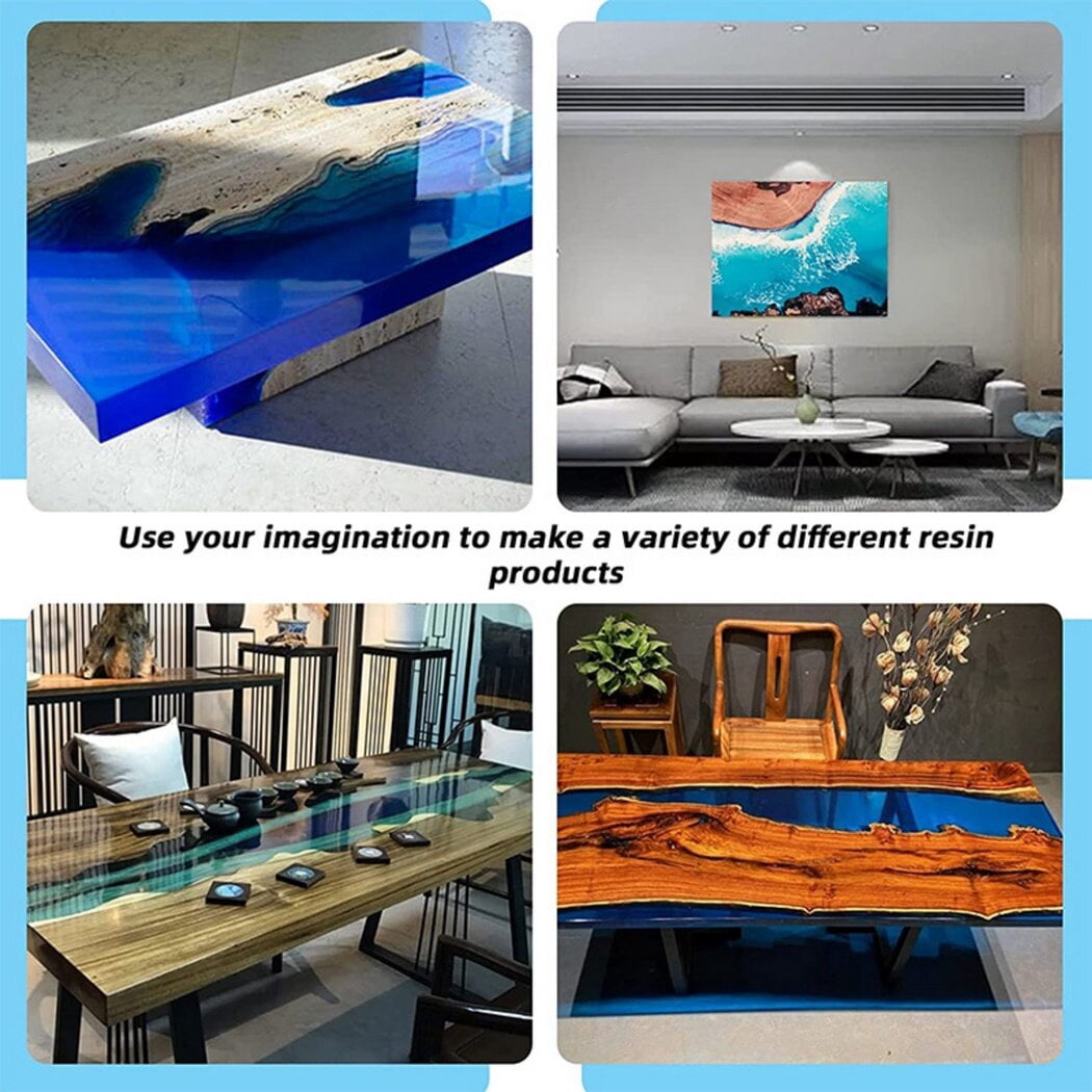 Resin Table Mold, Large Rectangle Tray Silicone Molds, Epoxy Table Mold ...