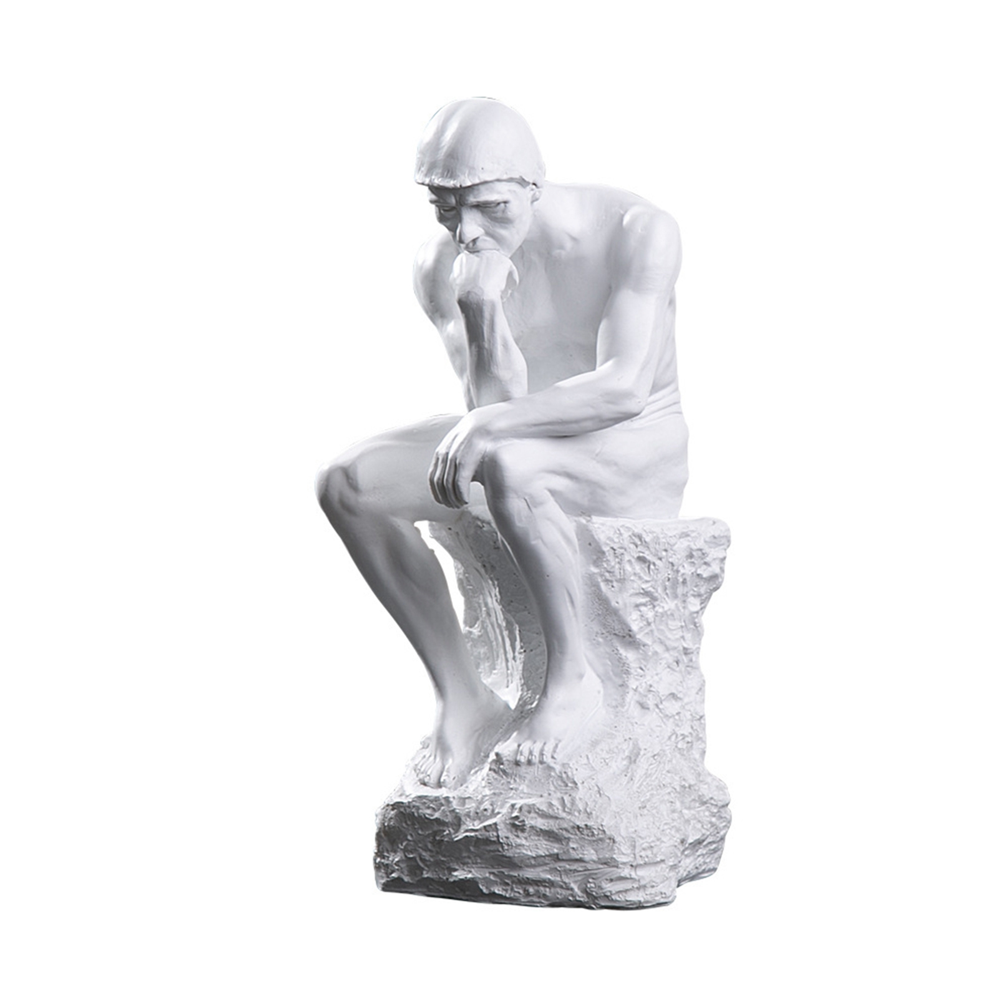 Resin Thinker Statue Sculptures Desk Figurine Ornaments for Home