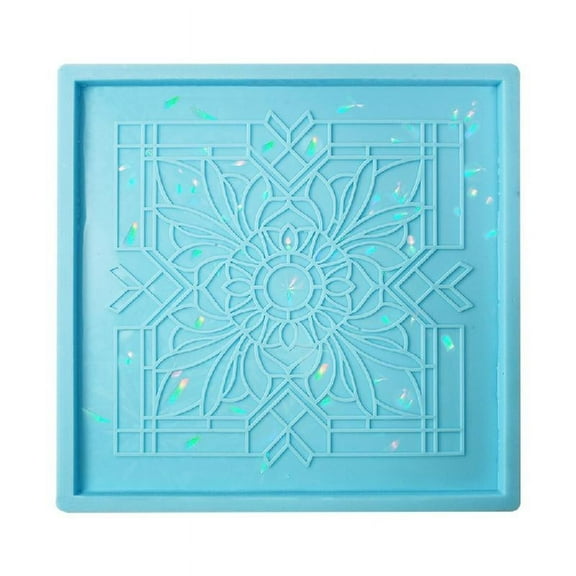 Resin Tray Mold Holographic Square Epoxy Casting Mold for Exhibition Home Decor