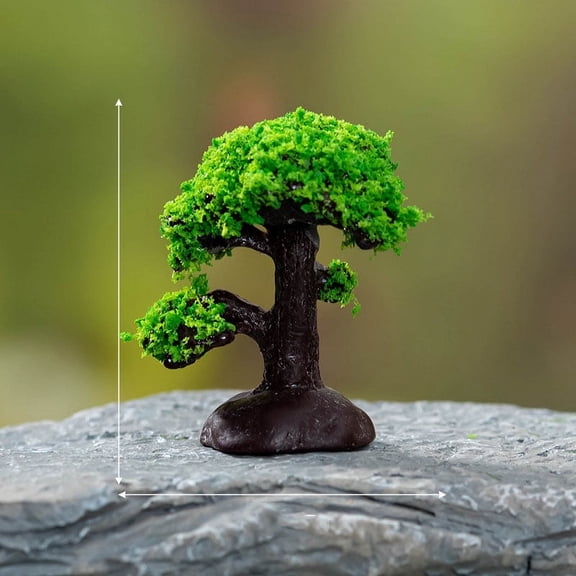 Resin Tree Mini Model Micro Landscape Dollhouse Accessories Pretending Prop Decorations Coconut Brown 37x37mm
