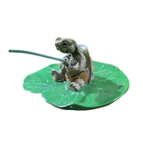 Resin Turtle Fishing Statue - Adorable Outdoor Decor with Fishing Rod Design - Whimsical Garden Sculpture for Patio, Pond & Pool Areas