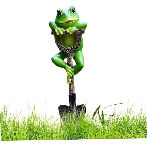 Resin Turtle Statue with Shovel Garden Decor