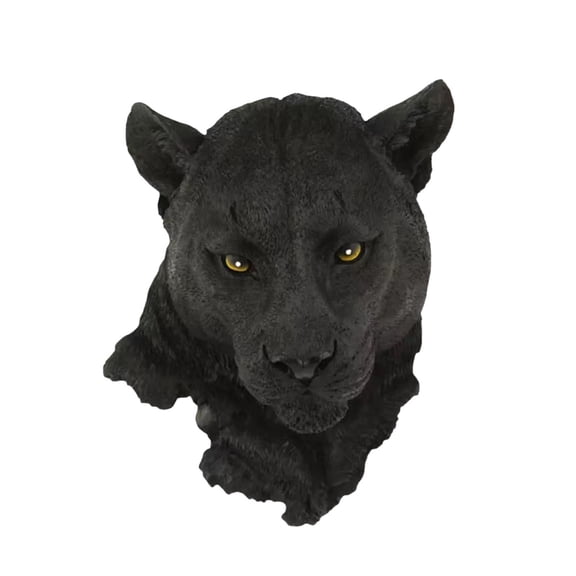 Resin Wall-Mounted Animal Head Sculpture for Home Decoration - Wolf, Leopard, Bear - Perfect for Living Room, Bedroom, Office, Bar F