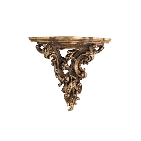 Resin Wall-mounted Carved Candle Holder European Style Nostalgic Wall Decoration Shelf