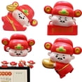 thumbnail image 1 of Resin Wealth God Ornament With Gold And Red Colors For Home Office Desk Decoration And Good Luck, 1 of 8