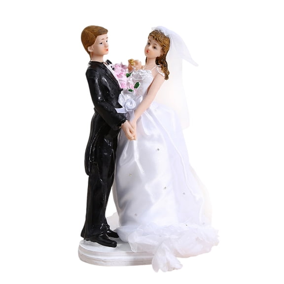 Artistic Bride And Groom Cake Top Resin Wedding Anniversary Decorative Home Accent For Couples Display