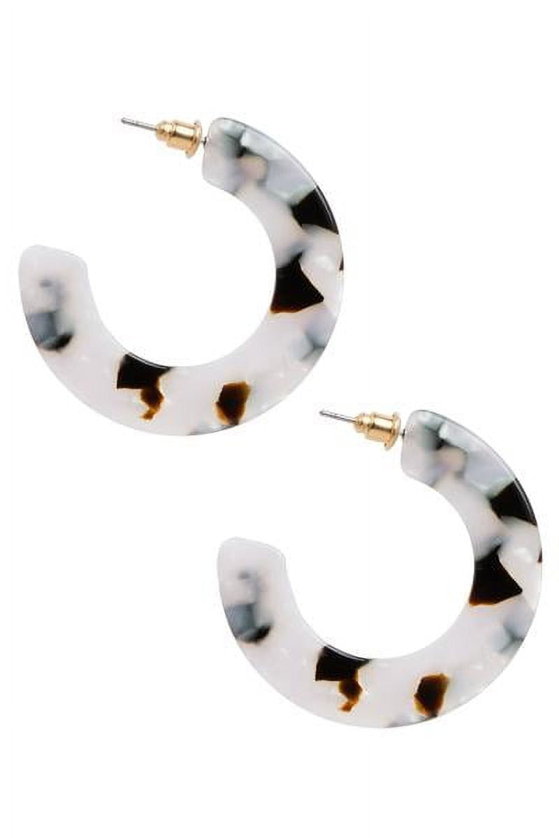 Resin White Earring