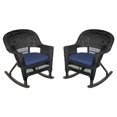 thumbnail image 1 of Resin Wicker Rocker Chair with Cushion by Jeco - Set of 2, 1 of 4