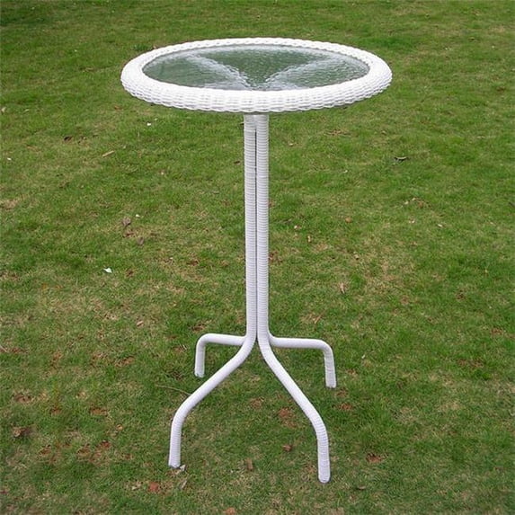 Resin Wicker/Steel Bar-Height Outdoor Bistro Table