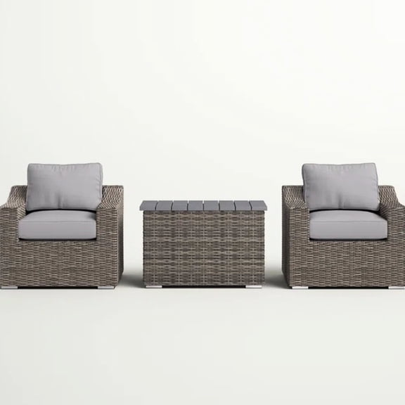 Resin Wicker with Aluminum - Comfortable Armchair Seating - Outdoor Social Setting - Long - term Use