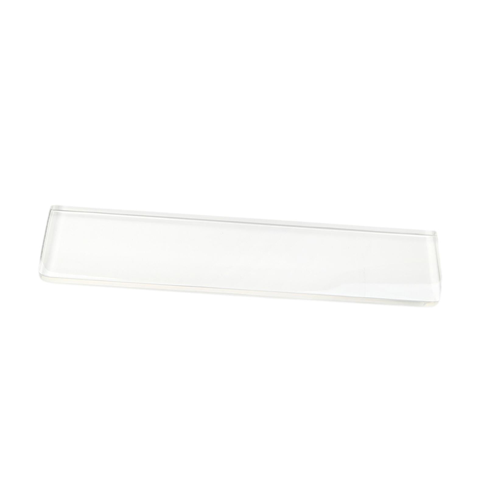 Resin Wrist for Mechanical Keyboards Non Slip Ergonomic Hand Rest for Office Fits 61-104 Key Keyboards Fray Stitching - Clear Medium