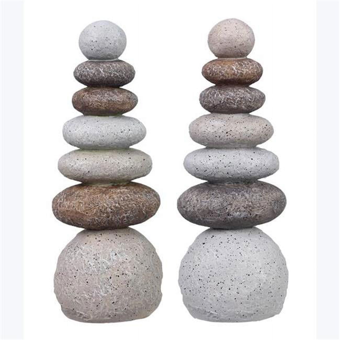 Resin Zen Stacked Rock Garden Decor, Assorted Color 2 Assorted