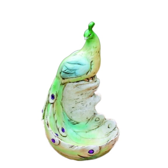 Resin peacock bowl figurine indoor or in garden P4622