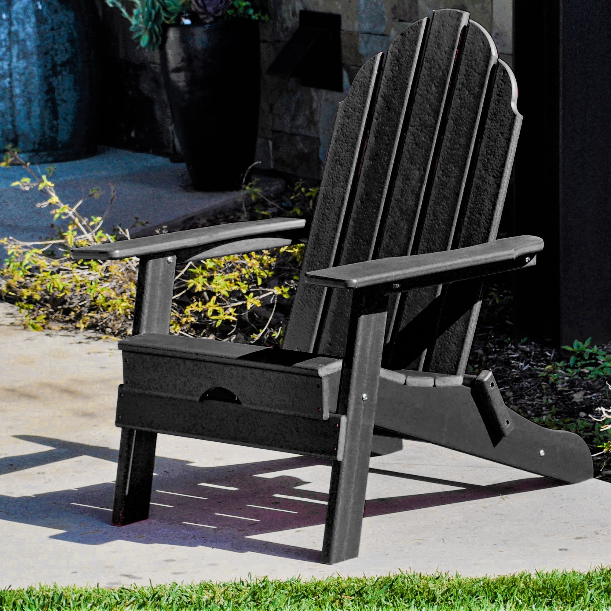 ResinTEAK Folding Adirondack Chair Premium All Weather Outdoor
