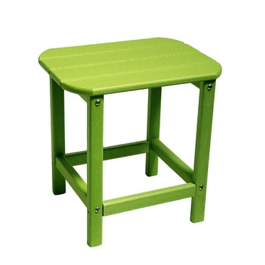 ResinTeak All Weather HDPE Recyclable Plastic Outdoor Side Table, Red Green