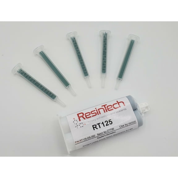ResinTech RT125 Flexible High Performance Epoxy Adhesive w/ 5 Nozzles