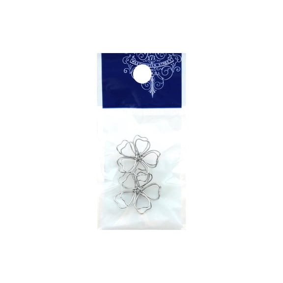 Resinate Wire Flower Large Silver 2pc