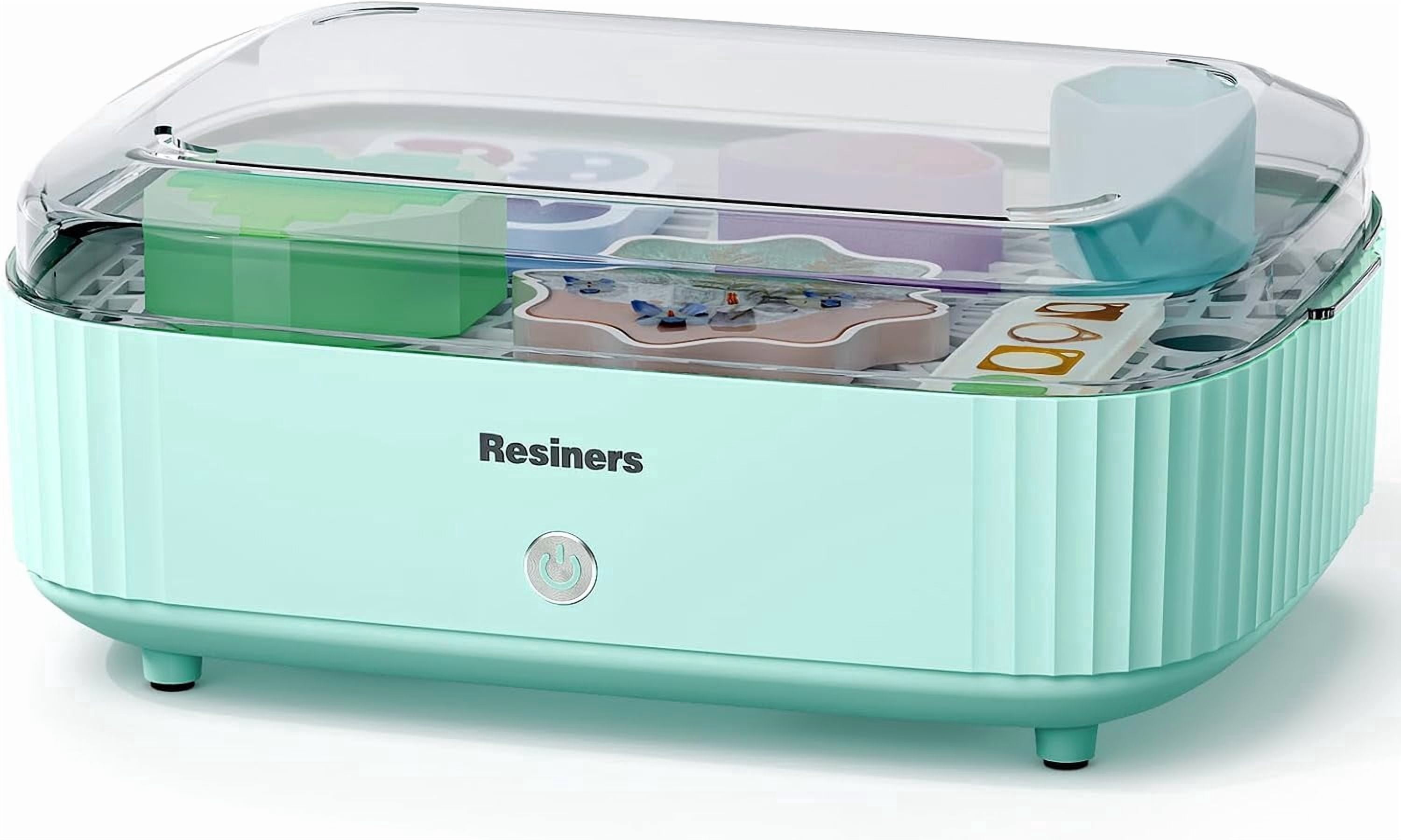 Resiners Resin Curing Machine with Larger Tray for Resin Starter, Cure Air, Auto Curing 2H Resin Supplies, Resin Dryer Curing Station for Epoxy Resin Molds Art Craft Casting, Mint Green (Patented)