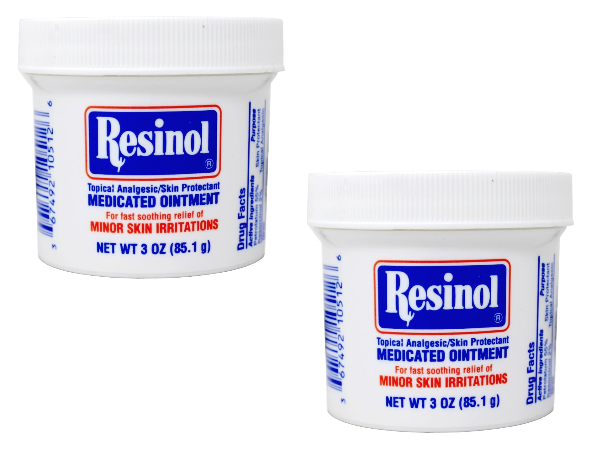 Resinol Medicated Ointment,Relief Of Minor Skin Irritations,2 PACK, 1.25 oz  each