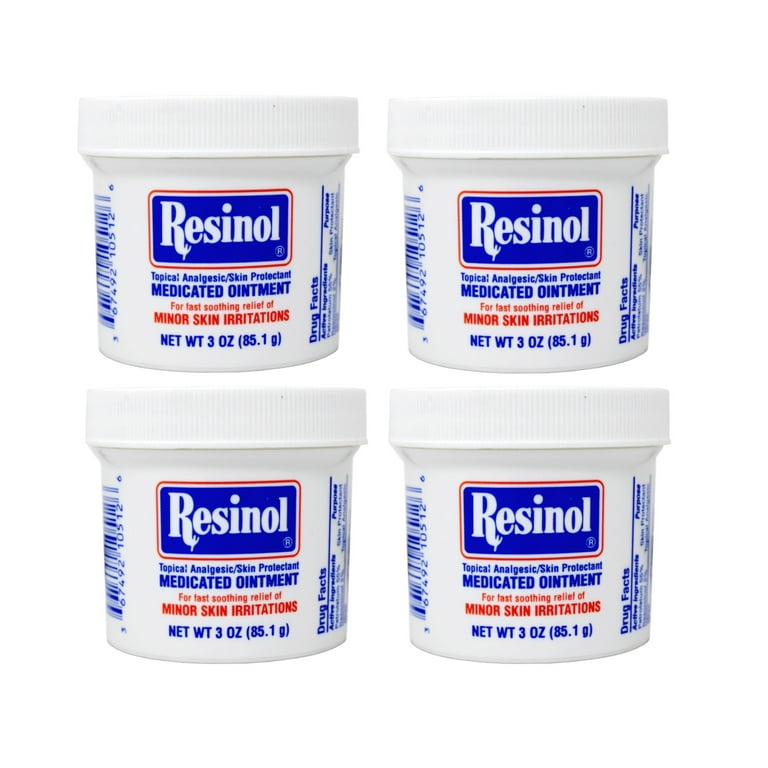 5 Pack Resinol Medicated Ointment For Skin Irritations 3 Oz Each