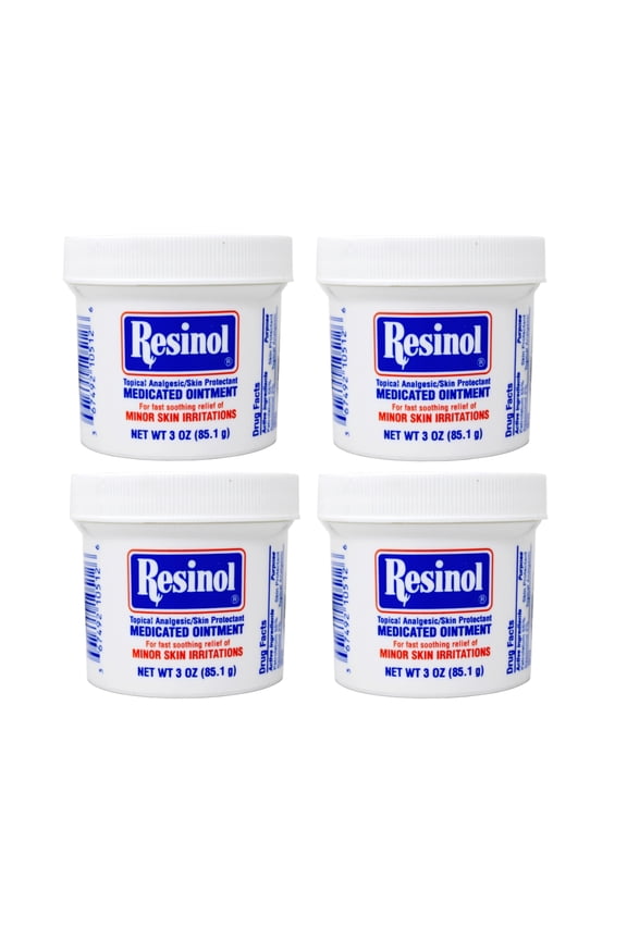 Medicated Ointment For Itch Relief And Protection Of Skin Rashes and Irritations, 3 Ounce Jar - 4 Pack