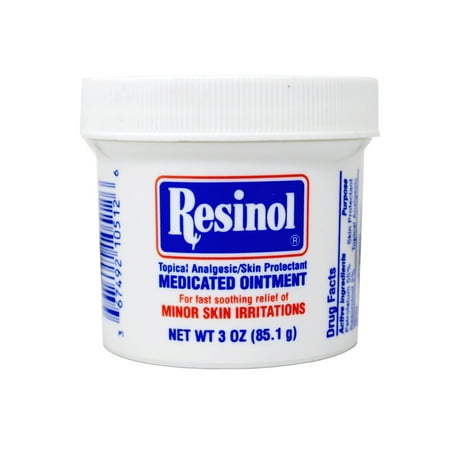 Resinol Medicated Ointment For Itch Relief And Protection Of Skin Rashes and Irritations, 3 Ounce Jar (Pack of 1)