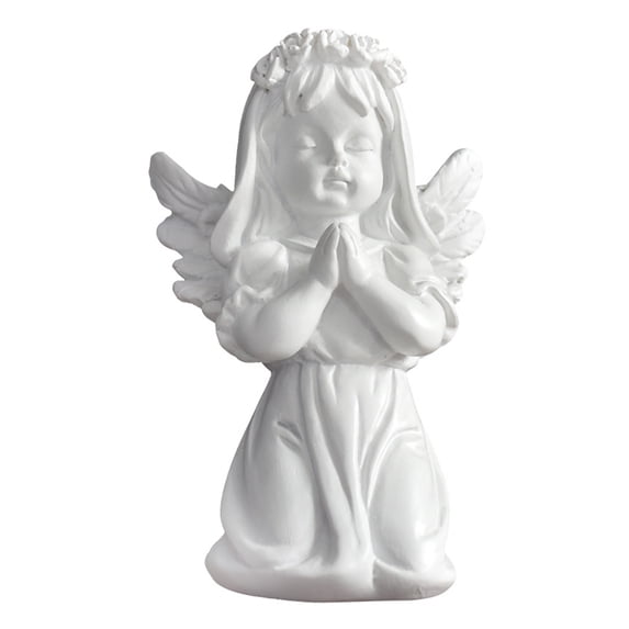 Resins Boy Girl Angelic Figurine Peaceful Prayer Sculpture Desktop Ornament Home Tabletop Decors Christian Figures Gift