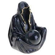 Resins Death God Sculpture Crystal Halloween Decors With Flying Bats For Home Party Collectible Ornament Gift