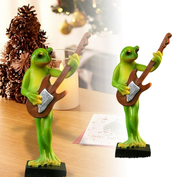 Resins Musician Statue Cartoon Animal Figurine Sculpture Multifunctional Decoration Resin Ornament Figurine for Home Office Desktop Decors and Artistic Ornament(D)