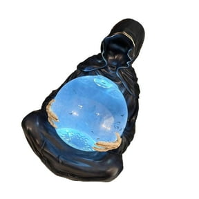 Resins Halloween Death God Crystal with Bats LED Lighted Water Globes Decoration For Collectors And Home Display