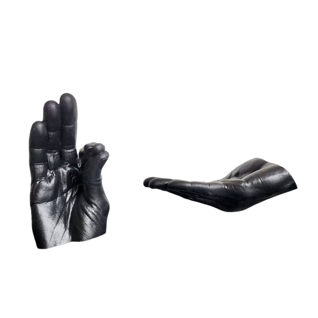 Resins Human Hand Shape Incenses Stick Holder with Ashes Catchers for Yoga Meditations and Home Decoration Ornaments