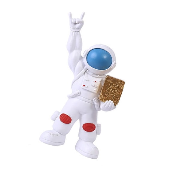 Resins Muscle Arm Astronaut Sculpture Wealth Fortunes Figurine Ornament for Prosperity Home Table Fengshui Decors